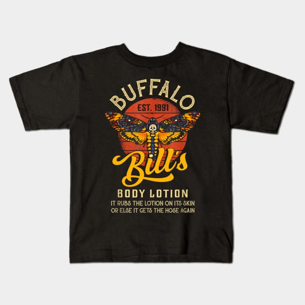 Vintage Buffalo Bill's Body Lotion Kids T-Shirt by Dariushu